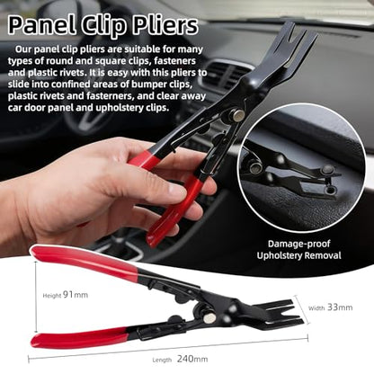 10 Pieces Electrical Disconnect Pliers for Cars, Automotive Electrical Plug Connector Disconnect Tool and Connector Separator and Hose Clamp Pliers, Fuel Line Tool and Auto Trim Removal Tool Set - style: Electrical Disconnect Pliers Set 9