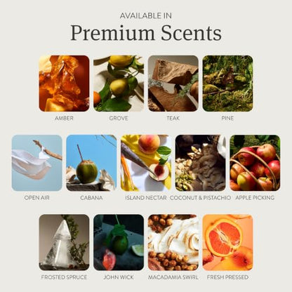 Drift Car Air Freshener - The Original Wood Air Freshener - Car Odor Eliminator - Long Lasting Scent - Auto Accessories - Metal Clip - Essential Oils - Clean Ingredients - Amber Scent Starter Kit