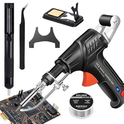 Soldering Iron Kit,60w 110v Corded Electric Welding Gun with Welding Wire,Versatile Portable Manual Soldering Gun,for Electronic Repair, Home Appliance Repair, DIY