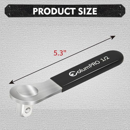 Low Profile Socket Lever, 1/2” Drive Breaker Bar, Extra Low Profile Stubby Wrenches Set, Non-Ratcheting, Great for Boats, RV, Off Road Vehicle - style: 1/2"