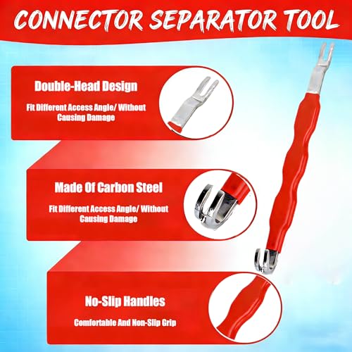 Automotive Electrical Terminal Connector Separator Tool - Universal Vehicle Wire Terminal Remover (1Pcs(Red)) - color: 1pcs(red)