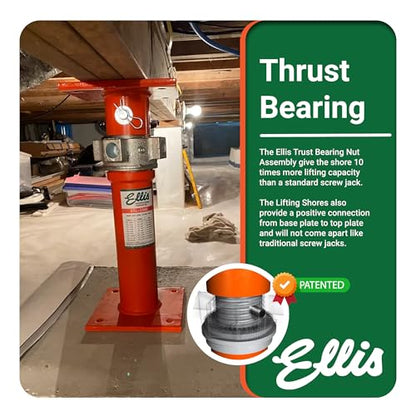 ELLIS Heavy-Duty Adjustable Steel Shore - Basement House Jack for Floor Leveling, Foundation, Beams & Concrete Bracing - 48,000 lb Capacity, 19"-32" Adjustable Support - size: 19" - 32" Adj. Safe Load Capacity (48,000 lb)