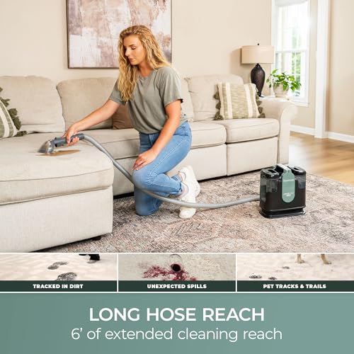 Kenmore SpotLite Go Pet Portable Carpet & Upholstery Cleaner Machine | 16KPa Suction with 2-in-1 Tough Stain Tool, Lightweight Spot Stain Remover for Couch, Car Detailing, Rugs & Stairs - color: Mint