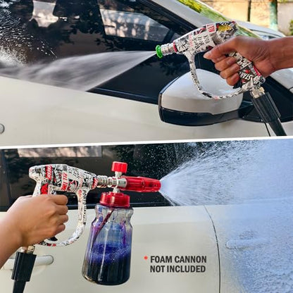 Bear Force High Pressure Washer Gun 3000 PSI Max, Power Washer Short Gun M22-ID14mm with 1/4“ Quick Connector, Car Wash, Car Cleaning, Car Care Detailing - size: A. Single Gun