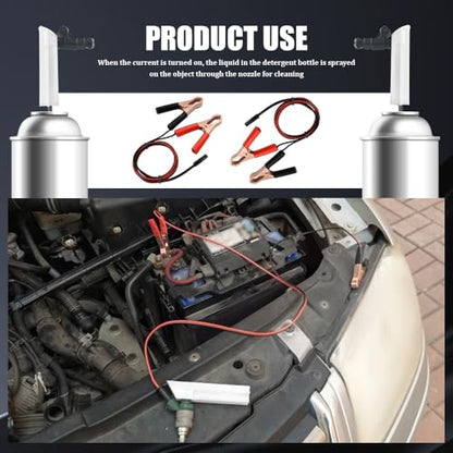 4PCS Fuel Injector Cleaner Kit, Fuel Injection System Cleaner, Fuel Injector Flush Cleaner Adapter DIY Cleaning Tool Kit with Test Lead, Car Injector Nozzle Cleaner for Any 12-24V Cars
