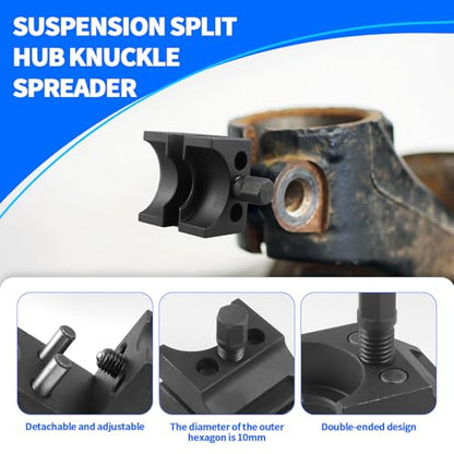 Universal Suspension Strut Split Hub Steering Knuckle Spreader Tool, Strut Spreader Tool for VW Audi BMW Ford Peugeot Citroën, Shock Absorber Strut Remover Tool, Double-Sided