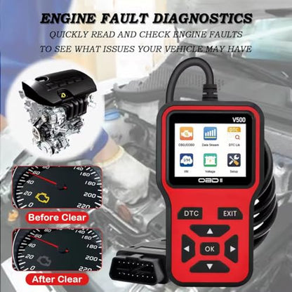 OBD2 Scanner for Hyundai Palisade 2020 2021 2022 2023 2024 2025 2026, Engine Code Reader Live Data Reading Plug-and-Play Scan Tool Portable Handheld Car Diagnostic Tool