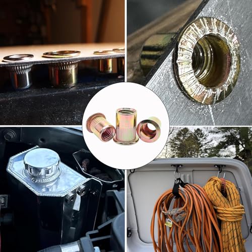 430 Pcs Metric Rivet Nut Kit, M3 M4 M5 M6 M8 M10 | Zinc-Plated Carbon Steel, M3-0.5 M4-0.7 M5-0.8 M6-1.0 M8-1.25 M10-1.5 - size: Metric Kit (430 Pcs)