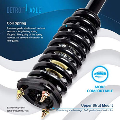Detroit Axle Replacement for 2005-2009 Dodge Dakota Mitsubishi Raider 2WD/RWD Front Quick Install Struts w/Coil Spring Assembly + Sway Bar Links - 4pc - size: 4QS2200321/Sway Kit
