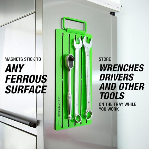 OEMTOOLS 22389 Pro Magnetic Socket Tray, Customizable Ratchet Organizer, Adjustable Drive Studs, Portable Socket Set Organizer, 5 Row Socket Organizer