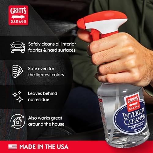 Griot's Garage Interior Cleaner Spray for Car Seats, Carpet, Upholstery Fabric, Floor Mat, Vinyl, Dashboard, Ideal for Truck, SUV, RV, Boat, and More, 10956, 22 Fl Oz - size: 22 Fl Oz (Pack of 1)