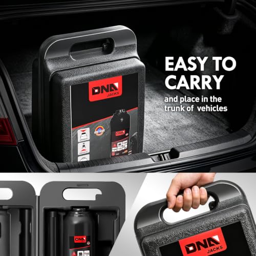 DNA Motoring 6 Tons / 12000 lbs Lifting Automotive Welded Hydraulic Bottle Jack for Car SUV Pickup Truck, Auto Repair, with Manual Handle & Carrying Storage Case, Black - color: black, style: 6 ton