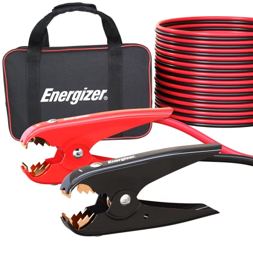 Energizer Jumper Cables for Car Battery, Heavy Duty Automotive Booster Cables for Jump Starting Dead or Weak Batteries with Carrying Bag Included (20-Feet (2-Gauge) - size: 20 Feet / 2 Gauge