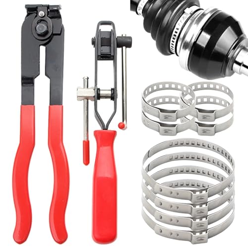 CV Boot Clamp Pliers Kit Universal Adjustable CV Boot Clamp Tool Joint Banding Tools for Fuel Filters Water Pumps Joint Boots