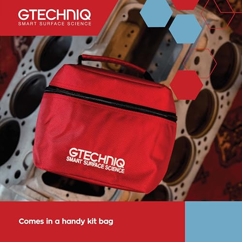 Gtechniq Basic Maintenance Car Care Kit (6-Piece) | With Shampoo, Tire Dressing, Detailer, Microfiber Drying Towel, Microfiber Buff Cloths and Kit Bag, Clean Interior & Exterior