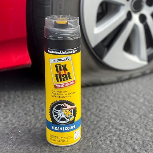 Fix-A-Flat S60420 Aerosol Emergency Flat Tire Repair and Inflator, for Standard Tires, Eco-Friendly Formula, Universal Fit for All Cars, 16 oz. (Pack of 1) - size: 16oz