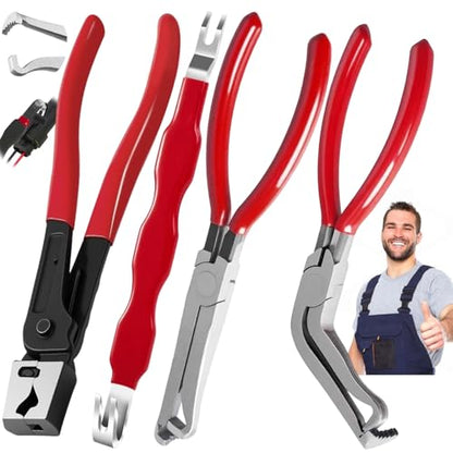 Electrical Disconnect Pliers, Electrical Connector Separator,Hose Clamp Pliers, 8in Automotive Tools, Automotive Tools for Push Tab Style Plugs - style: Electrical Disconnect Pliers Set 4