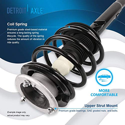 Detroit Axle - Front Struts for BMW 320i 323Ci 323i 325Ci 325i 328Ci 328i 330Ci 330i, 2 Struts w/Coil Spring Assembly Ready Struts Shocks Replacement Suspension [Models without Sport Suspension] - size: 171581_171582/PAIR