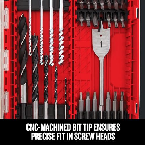 CRAFTSMAN Drill Bit Set 60 Pieces, Impact Driver and Screwdriver Bit Set , Includes Nut Drivers (CMAF1260) - size: 10.75 x 1.16 x 6.87 inches, style: 60 Pieces