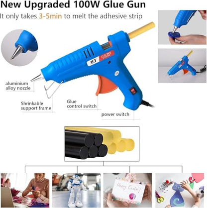 Dent Puller Kit, Painless Dent Removal Kit with Adjustable Dent Lifter, Hot Glue Gun, Dent Puller for Small Dents & Big Dents,Reusable Car Body Dent Repair Tool - size: 118PCS
