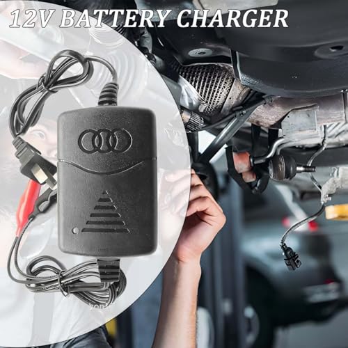 12V 1300mA Car Sealed Lead Acid Battery Charger, Automatic Trickle Charging Maintainer with Short Circuit Protection, SLA Auto Battery Charger, Universal for Truck RV Motorcycle