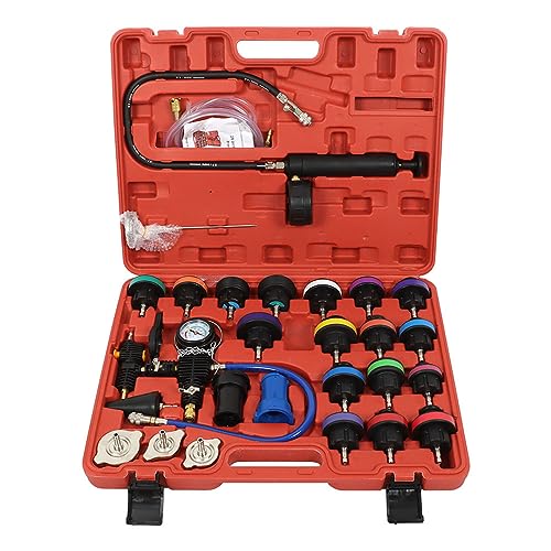 LABLT 28 PCS Universal Vacuum Radiator Test Detection Tool Coolant Pressure Tester Kit