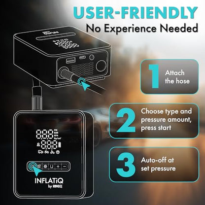 INFLATiQ by RIMiQ Portable Tire Inflator Air Compressor, 3 Pack - size: 3 Pack