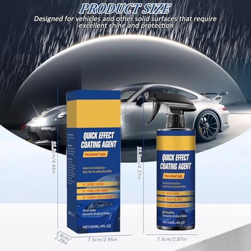 Advanced Car Quick-Acting Coating Agent Spray,Scratch Wax Polish Waterless Wash,Car Coating Sprays Cleaning Kit, Oil Film Emulsion Glass Cleaner Lasting Protection