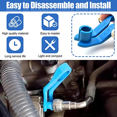 16PCS Car AC Fuel Line Disconnect Removal Tool Set with Storage Box, Valve Core Remover Tool Kit for 1/4 5/16 3/8 1/2 5/8 3/4 7/8 Inch Master Quick Disconnect Tool Kit for Auto Repair Tools