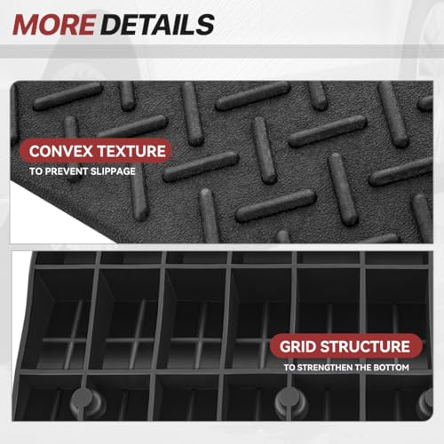 Rubber Curb Ramp - 6.3" Rise Height, Sidewalk Access for Forklift, Car, Wheelchair, Bike & More - size: 6.3" Rise