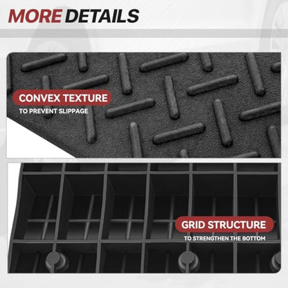 Rubber Curb Ramp - 6.3" Rise Height, Sidewalk Access for Forklift, Car, Wheelchair, Bike & More - size: 6.3" Rise