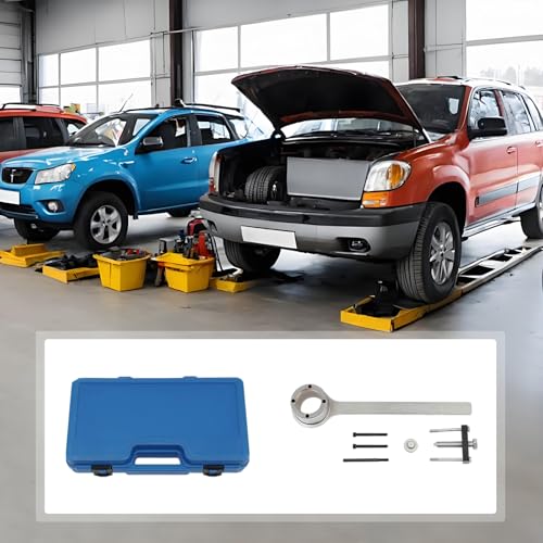 Crankshaft Pulley Removal Tool Kit for Land Rover Jaguar V8 4.4L, Engine Damper Puller & Installer Set, Professional Land Rover V8 Engine Crankshaft Pulley Tool 3.2 3.4 4.2 4.4L Removal Tool