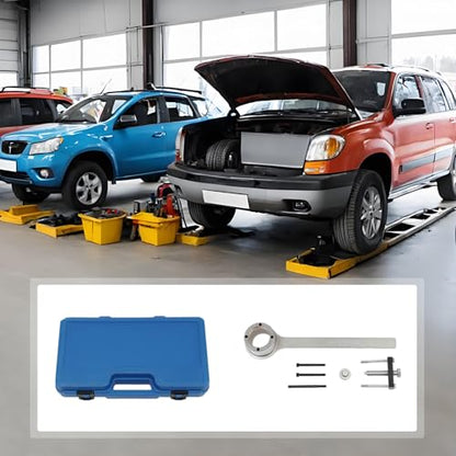 Crankshaft Pulley Removal Tool Kit for Land Rover Jaguar V8 4.4L, Engine Damper Puller & Installer Set, Professional Land Rover V8 Engine Crankshaft Pulley Tool 3.2 3.4 4.2 4.4L Removal Tool