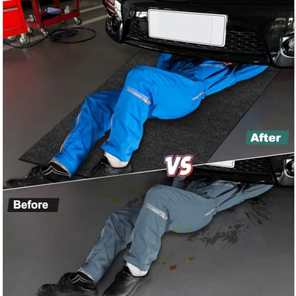 60" x 72" Giant Oil Drip Mat for Garage Driveway, Reusable Floor Oil Spill Leak Absorbent Pads for Motorcycle Car Oil Leak Stain Resistant - size: 5' x 6'