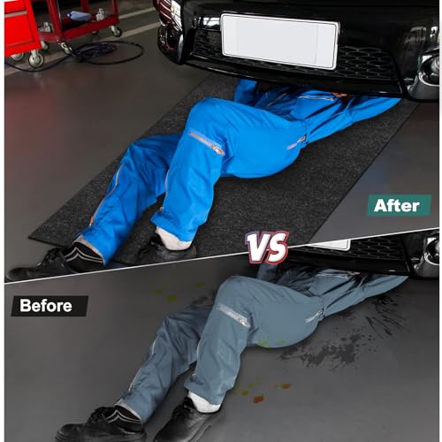 60" x 72" Giant Oil Drip Mat for Garage Driveway, Reusable Floor Oil Spill Leak Absorbent Pads for Motorcycle Car Oil Leak Stain Resistant - size: 5' x 6'
