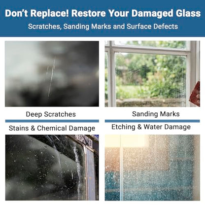 GLASS POLISH DIY Glass Scratch Removal Kit 2” (50mm) - Effective Glass Polishing with Drill or Polisher, Repairs Deep Scratches, Removes Surface Damage and Restores Original Clarity & Shine - size: 2 inch (15 Abrasives)