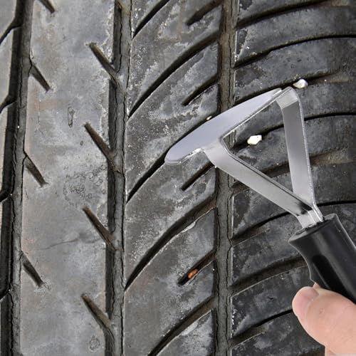 WUWEOT Flat Tire Repair Patch Tools, 42mm 55mm Low High Two Speed Tungsten Steel Buffing Wheels with Repair Patch Tyre Roller Tool and Tire Inner Liner Scraper for Car Truck Tube Motorcycle Bike