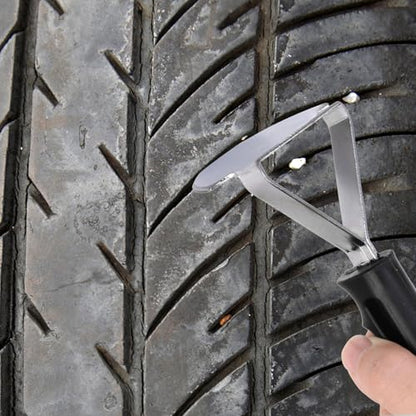 WUWEOT Flat Tire Repair Patch Tools, 42mm 55mm Low High Two Speed Tungsten Steel Buffing Wheels with Repair Patch Tyre Roller Tool and Tire Inner Liner Scraper for Car Truck Tube Motorcycle Bike