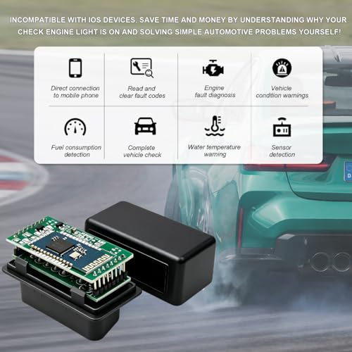 ELM327 OBDII Car Auto Diagnostic Scanner, Professional Mini Bluetooth Scan Tool Engine Fault Code Reader, Wireless Failure Detector Interface Adapter for Most OBD II Vehicles (Black) - color: Black, 1 PCS