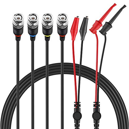 Oscilloscope Probes - BNC to Alligator Clips, Mini Test Clips & BNC Cables (3 Pack)