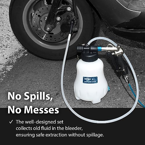 FIRSTINFO Patented 1.1L Vacuum Brake Bleeder, Hands-Free Operation | Air-powered vacuum • One-person operation • Stable base design • Brake/clutch service • Made in Taiwan - size: 1.1L