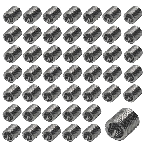 50PCS M8 x 1.25mm x 2D Wire Thread Inserts, 304 Stainless Steel Helical Coil Repair Kit, Metric Wire Sleeve for Stripped Threads in Metal Components - size: M8 x 1.25mm x 2D