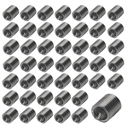 50PCS M8 x 1.25mm x 2D Wire Thread Inserts, 304 Stainless Steel Helical Coil Repair Kit, Metric Wire Sleeve for Stripped Threads in Metal Components - size: M8 x 1.25mm x 2D