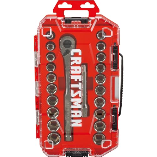 CRAFTSMAN Mechanics Tool Set, 1/2" Drive, SAE/Metric, 22 Piece (CMMT12030) - style: 1/2 Inch Set, 22 Piece