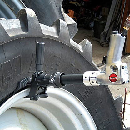 Myers Tire Supply MTS 52006 Pneumatic Air Powered Bead Breaker for Agricultural, OTR, Semi, and Commercial Truck Tires with 2-11/16-Inch Jaw Opening, Handle Exhaust, Includes Storage/Carry Case