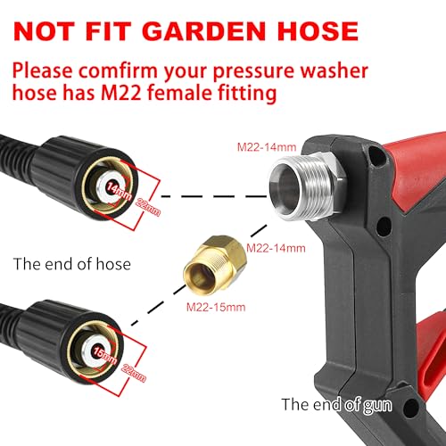 Tool Daily Short Pressure Washer Gun with Foam Cannon, Dual Connector Accessory, 1/4 Inch Quick Connect, 5 Spray Nozzle Tips, 1 Liter - style: Foam Gun with Dual Connector