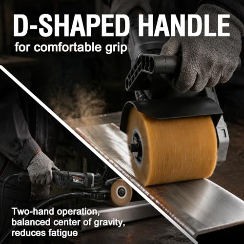 MAXXT 1300W Surface Conditioning Tool, 6 Fixed Speed 900-3700 RPM Handheld Burnishing Tool & sander, Electric Polishing Machine with Power Polishers & Buffers for Metal & Wood (1 Wheel Included) - size: R7404