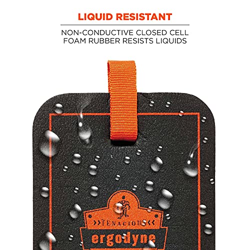 Ergodyne - 18565 ProFlex 365 Mini Kneeling Pad with Carabiner, 4" x 6" x 1", Black - style: Pad with Carabiner
