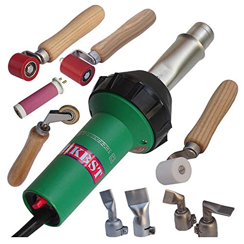 Hot Air Plastic Welder,1600W TPO Welder Kit With 4 Welding Nozzles,4 Pressure Seam Rollers, Professional Heat Gun for Vinyl PVC TPO & Shrink Wrapping, Essential Plastic Repair Welder Kit - size: 110V