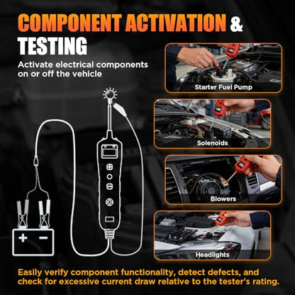 CMTOOL Power Circuit Probe Tester, 9-30V Test Light Automotive, Car Fuse Tester, Voltage Tester 0.3V-70V, Circuit Breaker Finder, Component Activation Tool